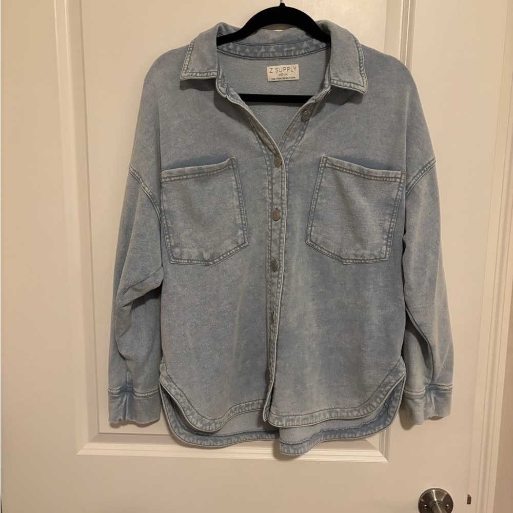 Z Supply All Day Knit Denim Jacket/Shirt